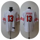 men's & youth Football 49ers Uniform #13 Brock Purdy Jerseys Alternate White Game Limited Shirts