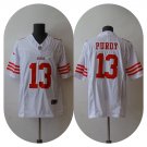 men's & youth Football 49ers Uniform #13 Brock Purdy Jerseys White 2023 F.U.S.E. Limited Shirts