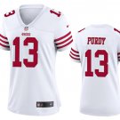 Women's Football 49ers Uniform #13 Brock Purdy Jerseys White Player Game Limited ladys Shirts