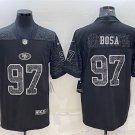 San Francisco 49ers #97 Nick Bosa Black Reflective Limited Stitched  Football Jersey in 2023