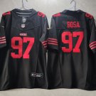 men's & youth Football 49ers Uniform #97 Nick Bosa Jerseys Black 2023 F.U.S.E. Limited Shirts