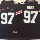 men's & youth Football Ohio Buckeyes Uniform #97 Nick Bosa Jerseys Black College Limited Shirts