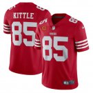 men's & youth Football 49ers Uniform #85 George Kittle Jerseys Scarlet with C patch Limited Shirts