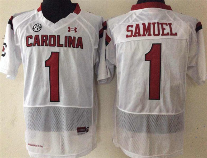 Men's Gamecocks #1 Deebo Samuel Red Player Jerseys - Deebo Samuel Jersey -  South Carolina Jersey 