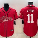men's & youth Football 49ers Uniform #11 Brandon Aiyuk Jerseys Red Baseball CoolBase Shirts