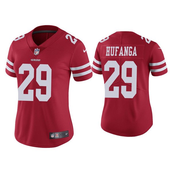 men's & youth Football 49ers Uniform #29 Talanoa Hufanga Jerseys Alternate  White Limited Shirts