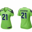 Women's Football Seahawks Uniform #21 Devon Witherspoon Jerseys Green Game Limited ladys Shirts