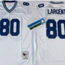 men's & youth Football Seahawks Uniform #80 Steve Largent Jersey Vintage White Throwback Mesh Shirts