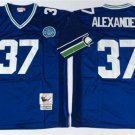men's & youth Football Seahawks Uniform #37 Shaun Alexander Jersey Vintage Blue Throwback Shirts