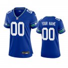 Women's Football Seattle Seahawks Uniform #00 Custom Jerseys Royal F.U.S.E. Limited ladys Shirts