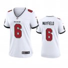 Women's Football Buccaneers Uniform #6 Baker Mayfield Jerseys White Player Game Limited ladys Shirts
