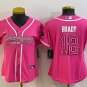 Women's Football Buccaneers Uniform #12 Tom Brady Jerseys Pink Baseball CoolBase ladys Shirts