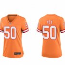 Women's Football Buccaneers Uniform #50 Vita Vea Jerseys Throwback Orange 2023 Limited ladys Shirts