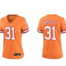Women's Football Buccaneers Uniform #31 Antoine Winfield Jr. Jerseys Orange 2023 Game ladys Shirts
