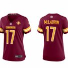 Women's Football Commanders Uniform #17 Terry McLaurin Jerseys Burgundy 90th Years ladys Shirts