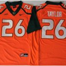 men's & youth Football Hurricanes Uniform #26 Sean Taylor Jerseys Orange College Limited Shirts