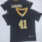 toddler Football Activewear Saints Uniform #41 Alvin Kamara Jerseys Black Limited kids Shirts