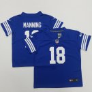 toddler Football Activewear Colts Uniform #18 Peyton Manning Jerseys Royal Limited kids Shirts