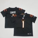 toddler Football Activewear Bengals Uniform #1 Ja'Marr Chase Jerseys Black Limited kids Shirts
