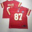 toddler Football Activewear KC Chiefs Uniform #87 Travis Kelce Jerseys Red Limited kids Shirts