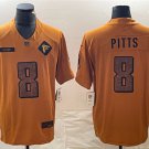 men's Football Activewear Falcons Uniform #8 Kyle Pitts Jerseys 2023 Brown Salute Service Shirts