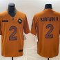 men's Football Activewear Broncos Uniform #2 Pat Surtain II Jerseys 2023 Brown Salute Service Shirts