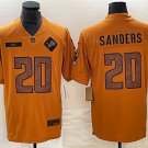 men's Football Activewear Lions Uniform #20 Barry Sanders Jerseys 2023 Brown Salute Service Shirts