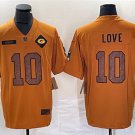 men's Football Activewear Packers Uniform #10 Jordan Love Jerseys 2023 Brown Salute Service Shirts