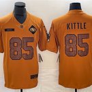 men's Football Activewear 49ers Uniform #85 George Kittle Jerseys 2023 Brown Salute Service Shirts