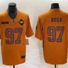 men's Football Activewear SF 49ers Uniform #97 Nick Bosa Jerseys 2023 Brown Salute Service Shirts