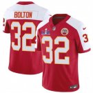 men's & kids Football Uniform #32 Nick Bolton Jerseys Red/White 2024 Super Bowl LVIII Patch Shirt