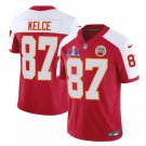 men's & kids Football Uniform #87 Travis Kelce Jerseys Red/White 2024 Super Bowl LVIII Patch Shirt