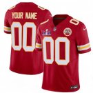 men's & kids Football Kansas City Chiefs Uniform #00 Custom Jerseys Red 2024 Super Bowl LVIII Shirt