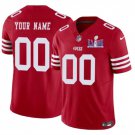 men's & kids Football San Francisco 49ers Uniform #00 Custom Jerseys Red 2024 Super Bowl LVIII Shirt