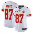 women's Activewear Football Uniform #87 Travis Kelce Jerseys White 2024 Super Bowl LVIII lady Shirt