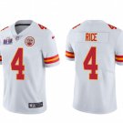 men's & kids Activewear Football Uniform #4 Rashee Rice Jerseys White 2024 Super Bowl LVIII Shirt