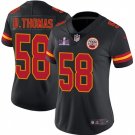 women's Activewear Football Uniform #58 Derrick Thomas Jerseys Black 2024 Super Bowl LVIII Shirt