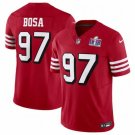 men's & kids Activewear Football Uniform #97 Nick Bosa Jerseys Red 2024 Super Bowl LVIII Final Shirt