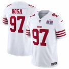 men's & kids Activewear Football Uniform #97 Nick Bosa Jerseys White 2024 Super Bowl LVIII Shirt