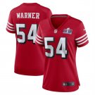 women's Activewear Football Uniform #54 Fred Warner Jerseys Red 2024 Super Bowl LVIII lady Shirt