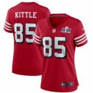 women's Activewear Football Uniform #85 George Kittle Jerseys Red 2024 Super Bowl LVIII lady Shirt