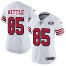 women's Activewear Football Uniform #85 George Kittle Jerseys White 2024 Super Bowl LVIII lady Shirt