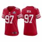 women's Activewear Football Uniform #97 Nick Bosa Jerseys Red 2024 Super Bowl LVIII lady Shirt