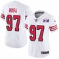 women's Activewear Football Uniform #97 Nick Bosa Jerseys White 2024 Super Bowl LVIII lady Shirt