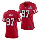 women's Activewear Football Uniform #97 Nick Bosa Jersey Red 2024 Super Bowl LVIII lady Shirt