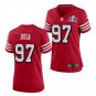 women's Activewear Football Uniform #97 Nick Bosa Jersey Red 2024 Super Bowl LVIII lady Shirt