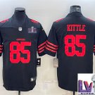men's & kids Activewear Football Uniform #85 George Kittle Jerseys Black 2024 Super Bowl LVIII Shirt