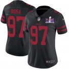 women's Activewear Football Uniform #97 Nick Bosa Jerseys Black 2024 Super Bowl LVIII lady Shirt