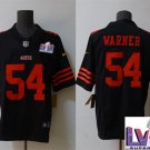 men's & kids Activewear Football Uniform #54 Fred Warner Jerseys Black 2024 Super Bowl LVIII Shirt