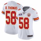women's Activewear Football Uniform #58 Derrick Thomas Jerseys White 2024 Super Bowl LVIII Shirt